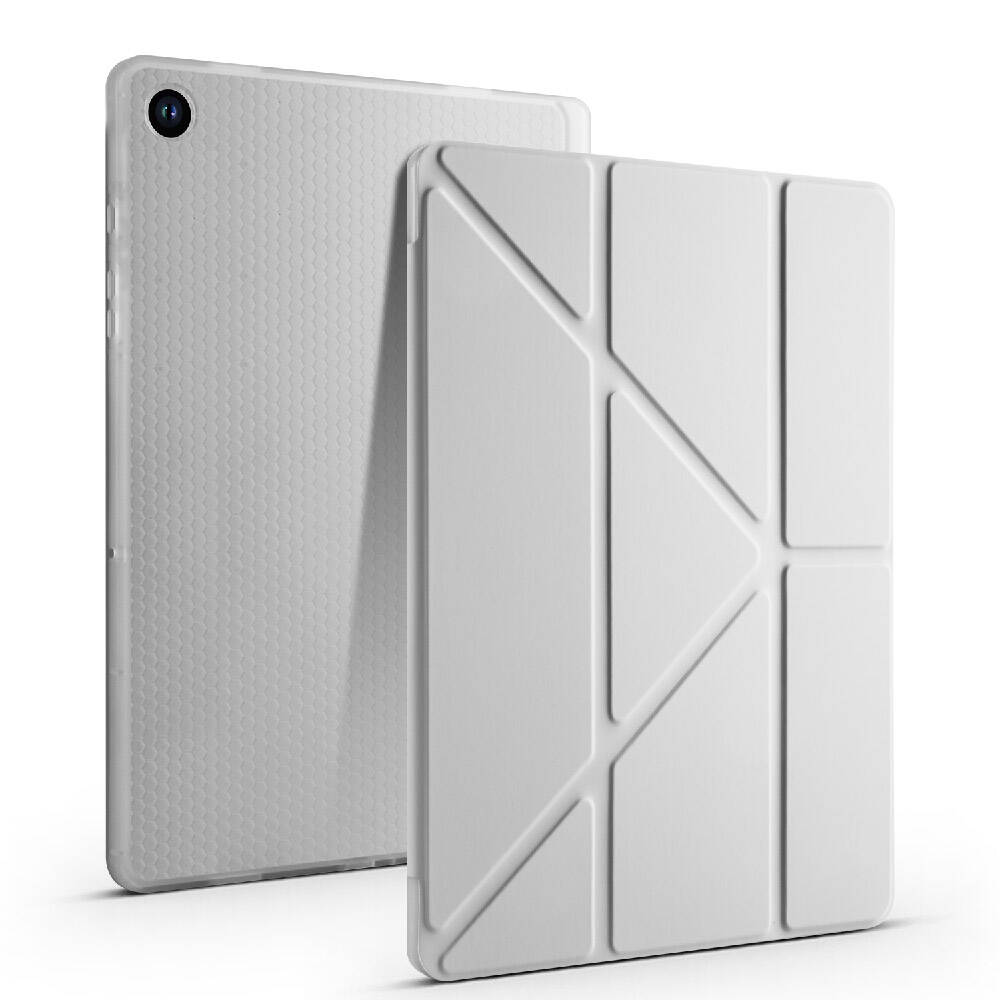 Galaxy Tab A9 Kılıf Zore Tri Folding Kalem Bölmeli Standlı Kılıf Lacivert