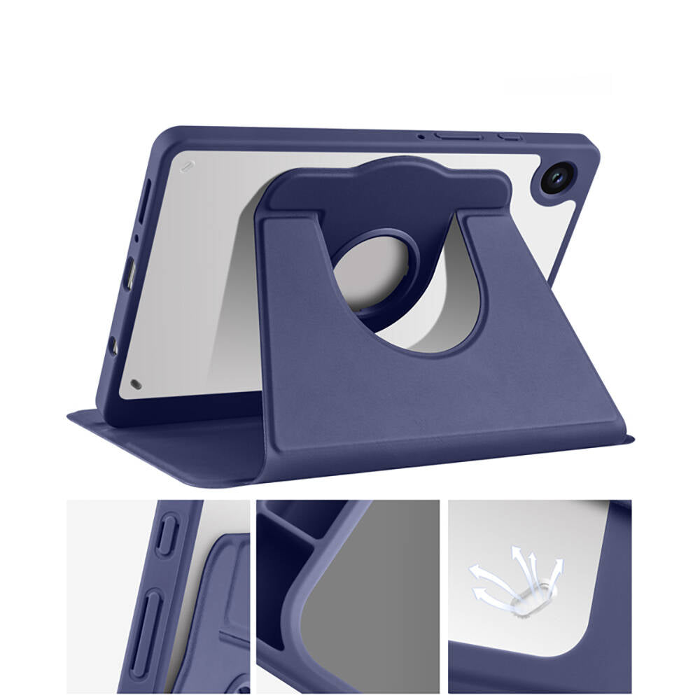 Galaxy Tab A9 Plus Kılıf Zore Termik Kalem Bölmeli Dönebilen Standlı Kılıf Açık Yeşil