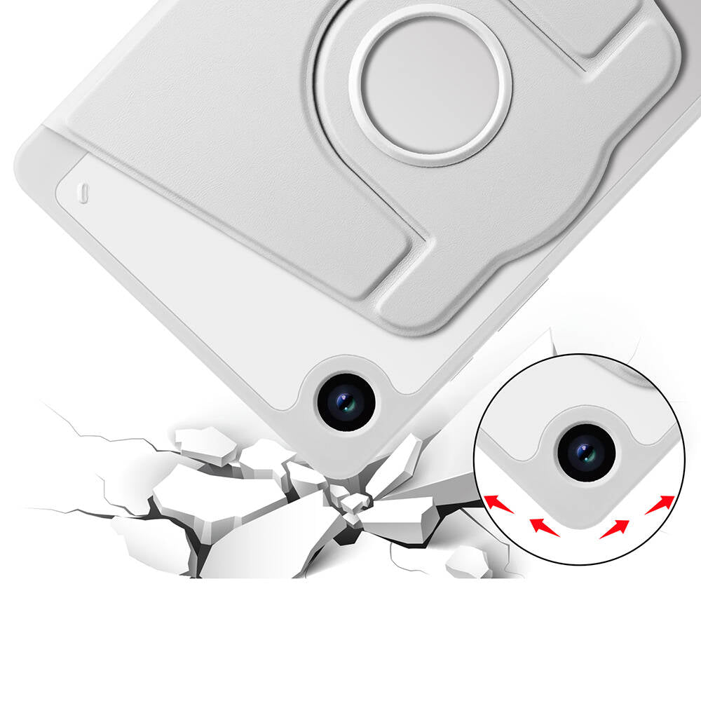 Galaxy Tab A9 Plus Kılıf Zore Termik Kalem Bölmeli Dönebilen Standlı Kılıf Mavi