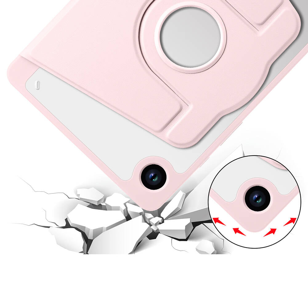 Galaxy Tab A9 Plus Kılıf Zore Termik Kalem Bölmeli Dönebilen Standlı Kılıf Açık Yeşil