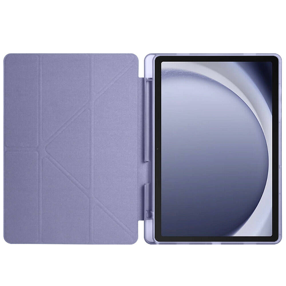 Galaxy Tab A9 Plus Kılıf Zore Tri Folding Kalem Bölmeli Standlı Kılıf Kırmızı