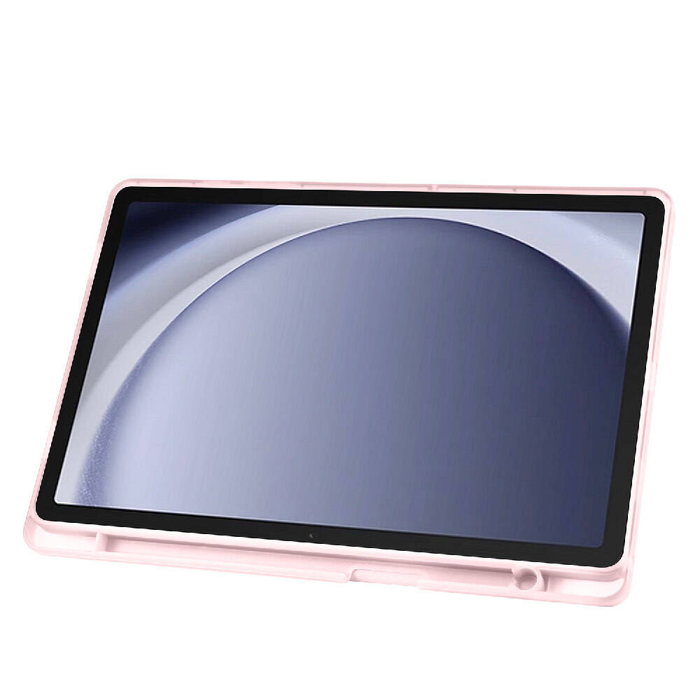 Galaxy Tab A9 Plus Kılıf Zore Tri Folding Kalem Bölmeli Standlı Kılıf Siyah