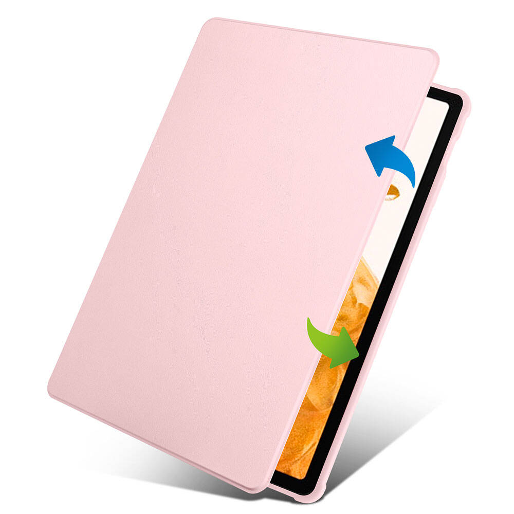 Galaxy Tab S10 Plus Kılıf Zore Termik Kalem Bölmeli Dönebilen Standlı Kılıf Siyah