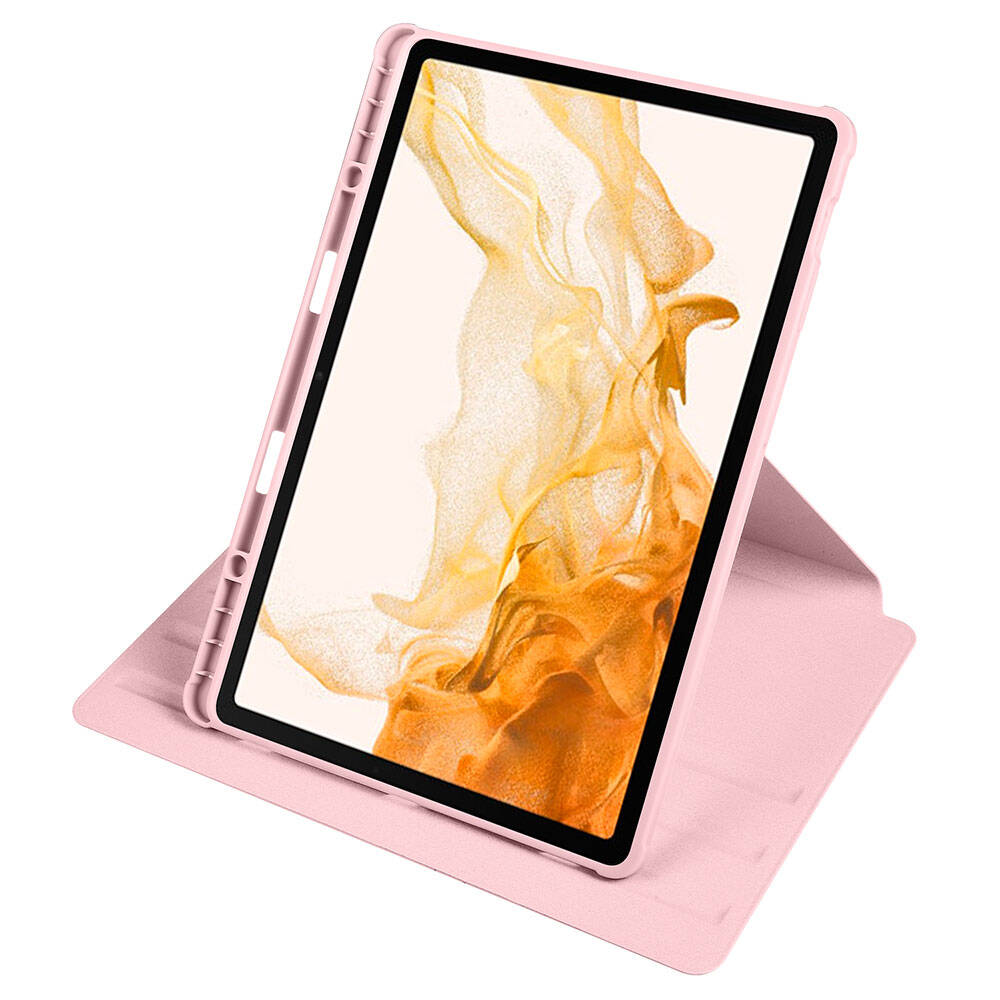 Galaxy Tab S10 Plus Kılıf Zore Termik Kalem Bölmeli Dönebilen Standlı Kılıf Gri