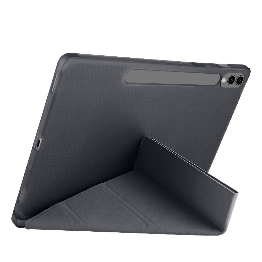 Galaxy Tab S10 Plus Kılıf Zore Tri Folding Kalem Bölmeli Standlı Kılıf Kırmızı