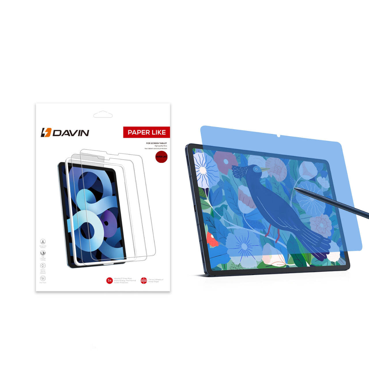 Galaxy Tab S10 Ultra Kağıt Hisli Mat Davin Paper Like Tablet Ekran Koruyucu Renksiz