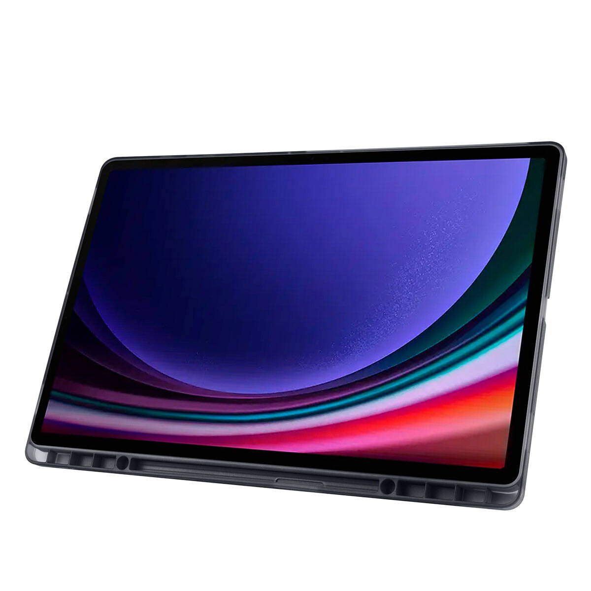 Galaxy Tab S10 Ultra Kılıf Zore Tri Folding Kalem Bölmeli Standlı Kılıf Kırmızı