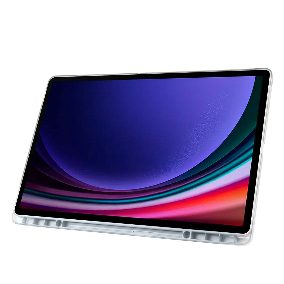 Galaxy Tab S10 Ultra Kılıf Zore Tri Folding Kalem Bölmeli Standlı Kılıf Siyah