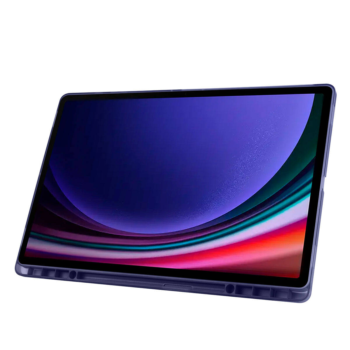 Galaxy Tab S10 Ultra Kılıf Zore Tri Folding Kalem Bölmeli Standlı Kılıf Siyah