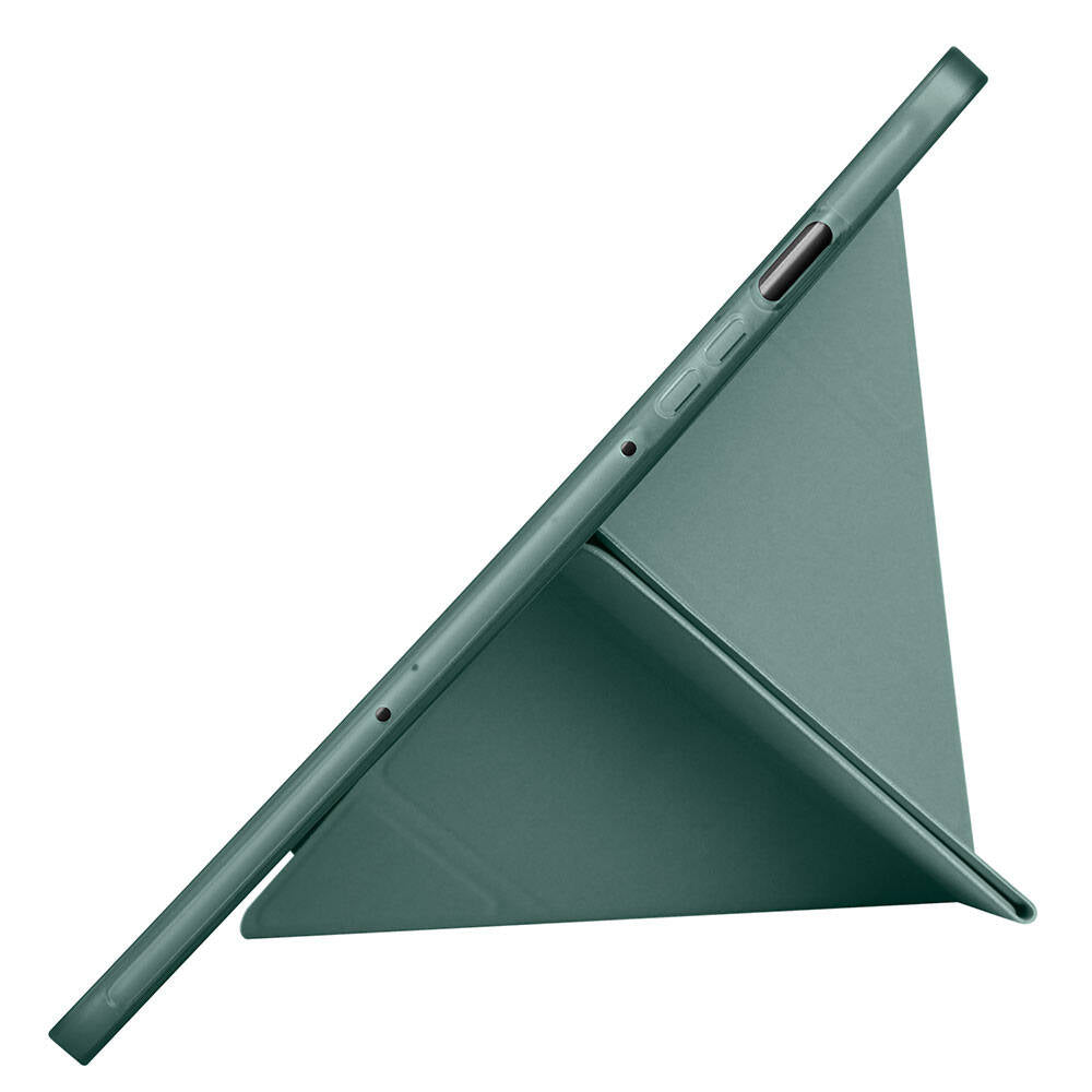 Galaxy Tab S9 FE Kılıf Zore Tri Folding Kalem Bölmeli Standlı Kılıf Siyah