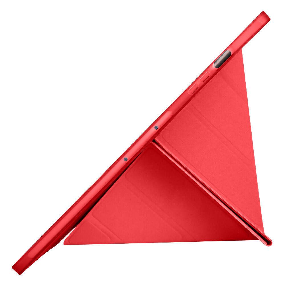 Galaxy Tab S9 FE Plus Kılıf Zore Tri Folding Kalem Bölmeli Standlı Kılıf Koyu Yeşil