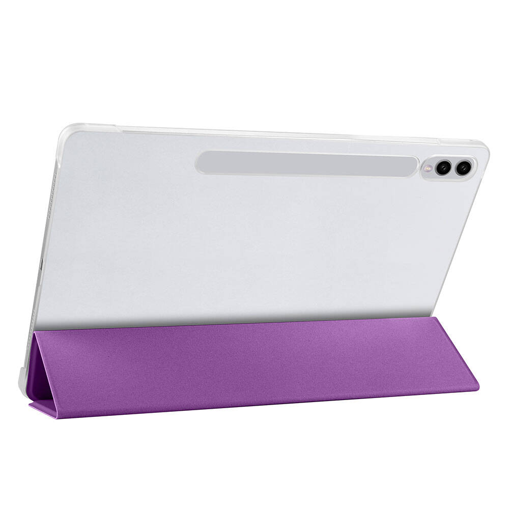 Galaxy Tab S9 FE Plus Zore Smart Cover Standlı 1-1 Kılıf Rose Gold