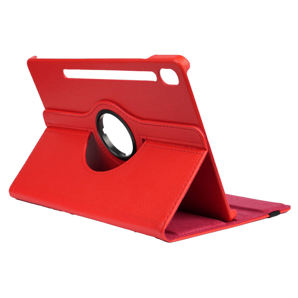 Galaxy Tab S9 FE Zore Dönebilen Standlı Kılıf Pembe Koyu