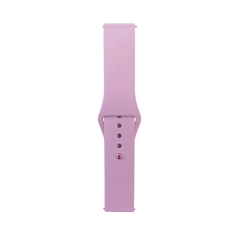 Galaxy Watch 42mm Band Serisi 20mm Klasik Kordon Silikon Strap Kayış Mor