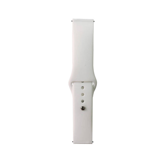 Galaxy Watch 42mm Band Serisi 20mm Klasik Kordon Silikon Strap Kayış Beyaz