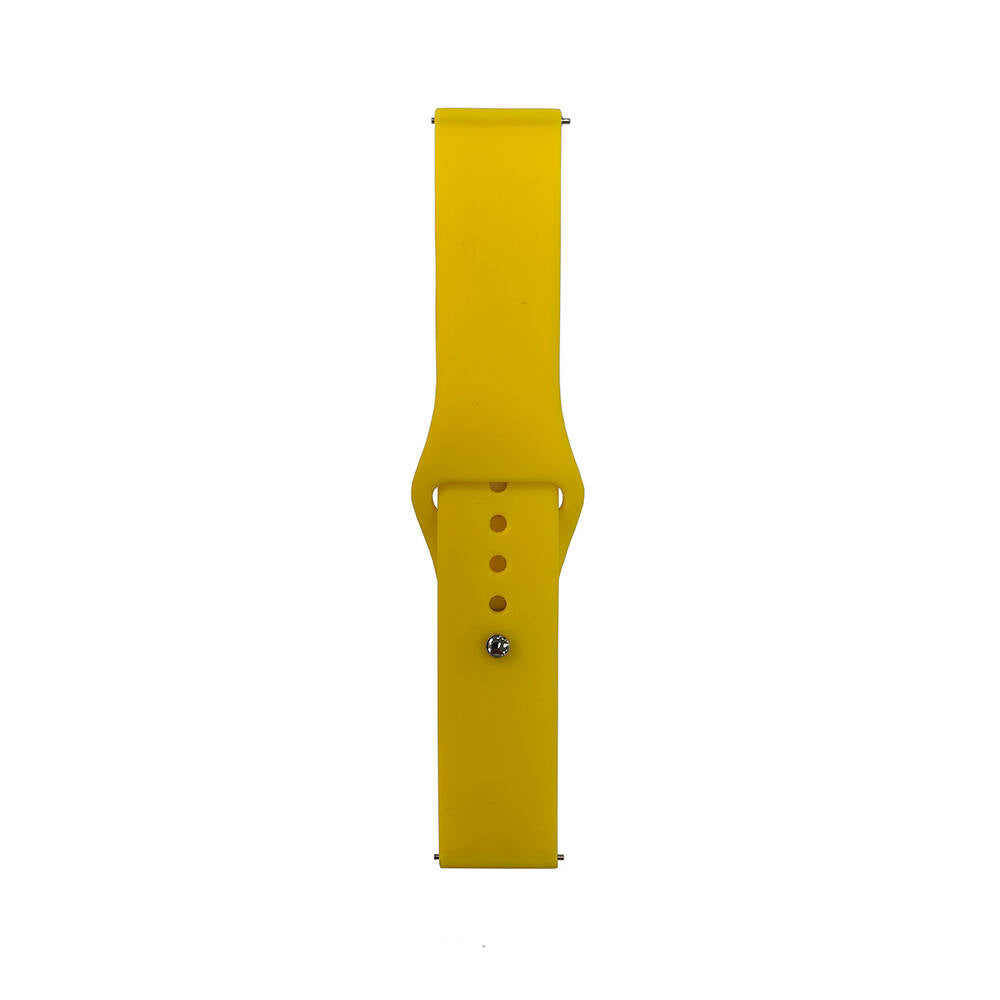 Galaxy Watch 42mm Band Serisi 20mm Klasik Kordon Silikon Strap Kayış Sarı