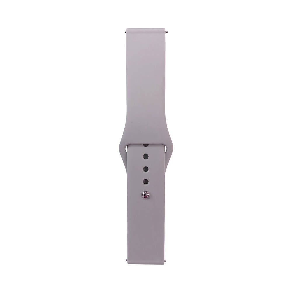 Galaxy Watch 42mm Band Serisi 20mm Klasik Kordon Silikon Strap Kayış Cloud Gray
