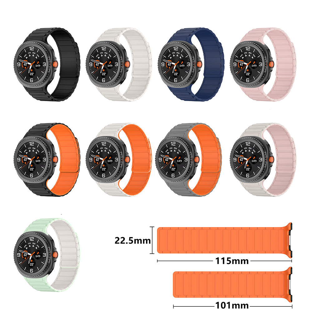 Galaxy Watch 8 Zore KRD-146 Silikon Kordon Strap Kayış Starlight-Pembe