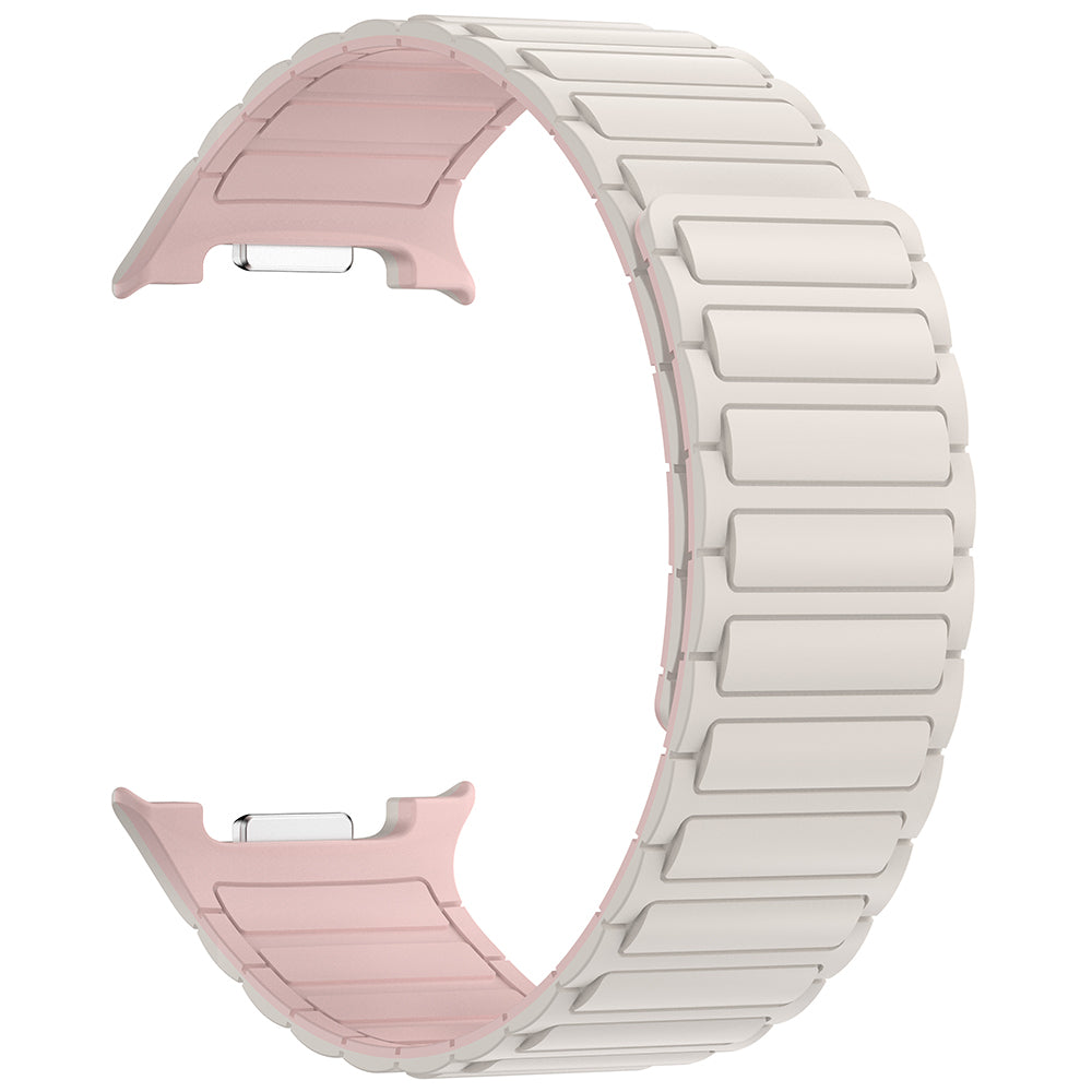 Galaxy Watch 8 Zore KRD-146 Silikon Kordon Strap Kayış Starlight-Pembe