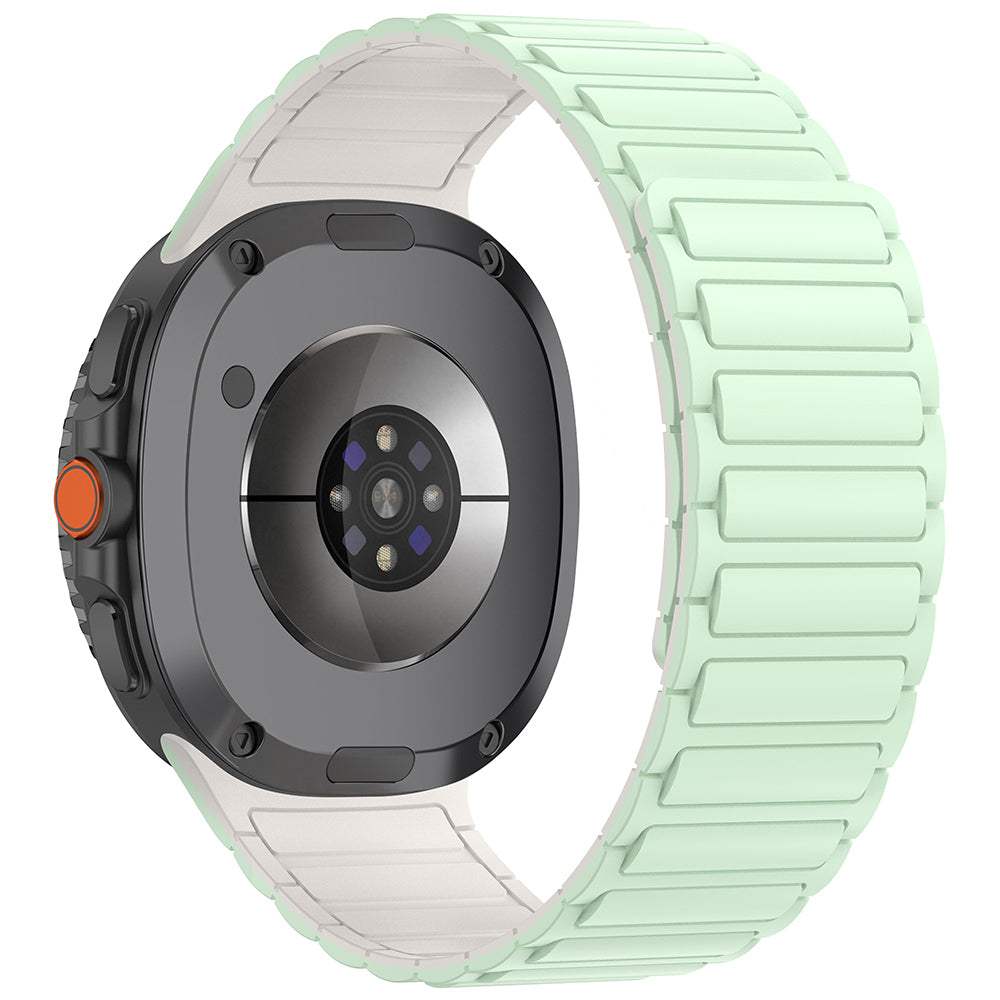 Galaxy Watch 8 Zore KRD-146 Silikon Kordon Strap Kayış Yeşil-Starlight