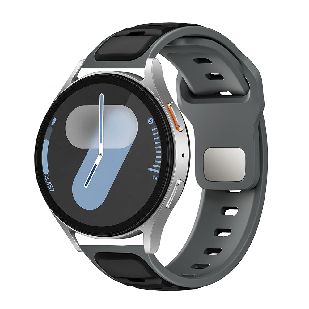 Gear S3 Zore KRD-135 22mm Silikon Kordon Strap Kayış Koyu Yeşil-Siyah