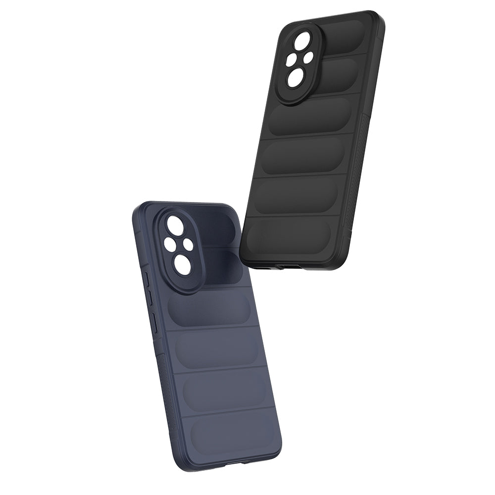 Honor 200 Pro Kılıf Esnek TPU Oyuklu Arka Yüzey Tasarımlı Zore Etnik Silikon Kapak Siyah