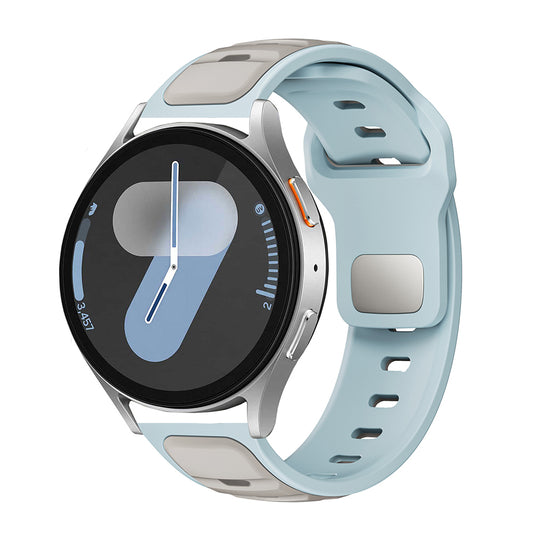 Huawei GT2 46mm Zore KRD-135 22mm Silikon Kordon Strap Kayış Açık Mavi-Gri