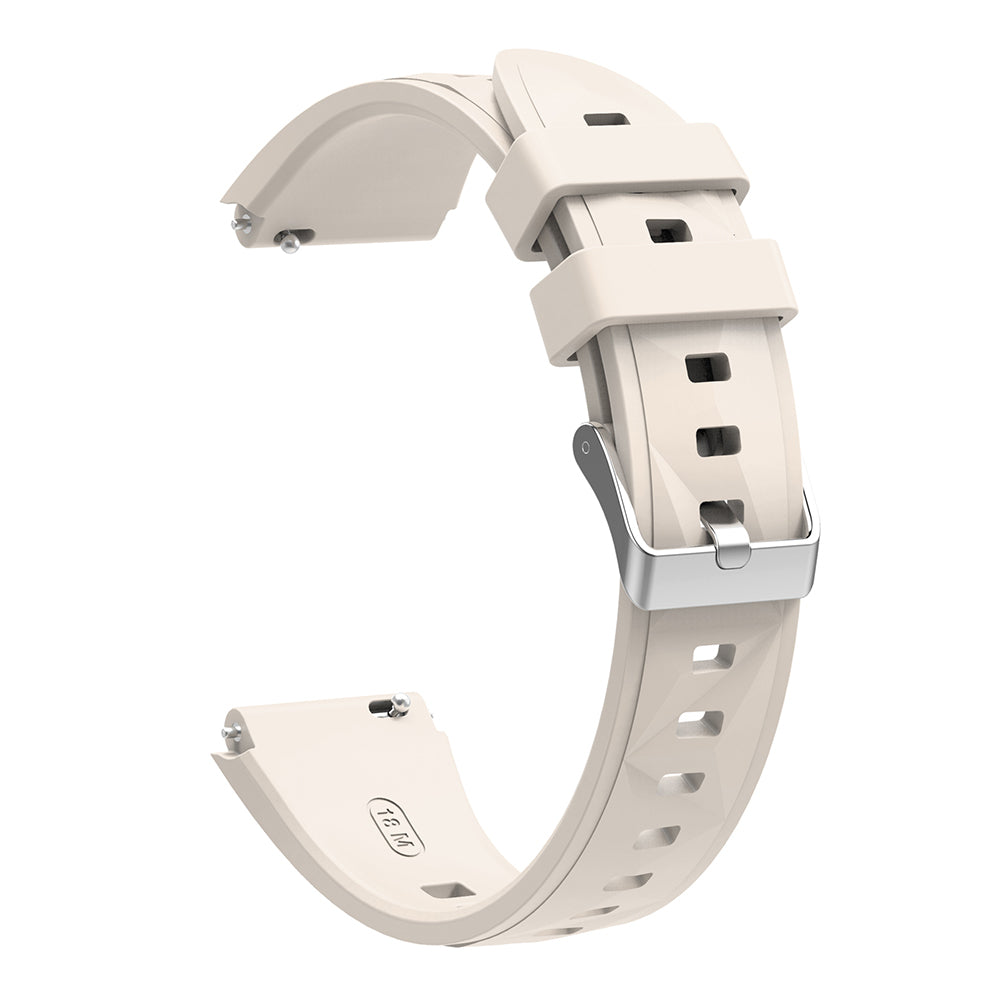 Huawei Watch GT5 Pro 42mm Zore KRD-129 Silikon Kordon Strap Kayış Beyaz