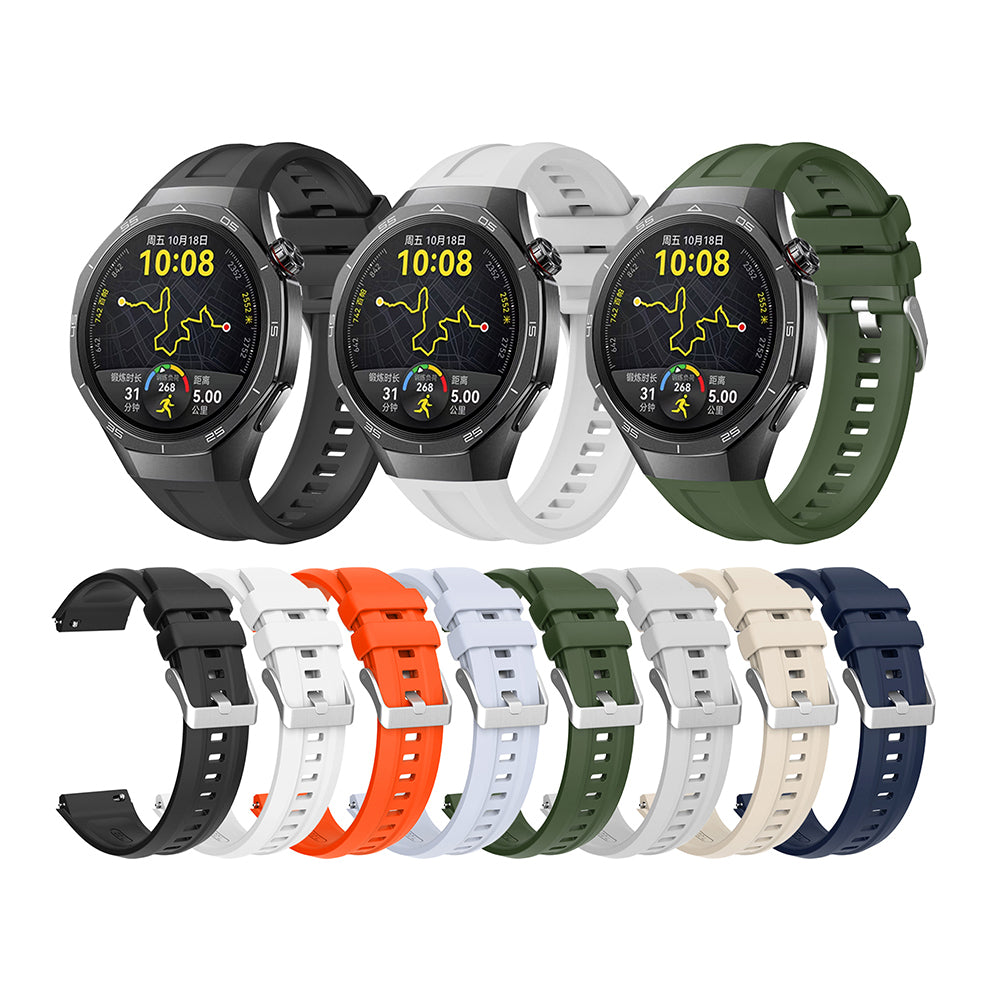Huawei Watch GT5 Pro 46mm Zore KRD-130 Silikon Kordon Strap Kayış Buz Mavisi