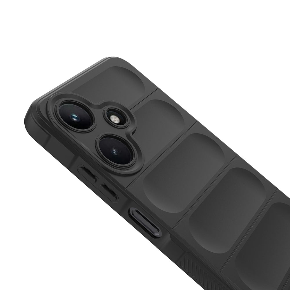 İnfinix Hot 30i Kılıf Esnek TPU Oyuklu Arka Yüzey Tasarımlı Zore Etnik Silikon Kapak Koyu Yeşil