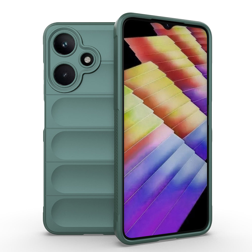 İnfinix Hot 30i Kılıf Esnek TPU Oyuklu Arka Yüzey Tasarımlı Zore Etnik Silikon Kapak Lacivert