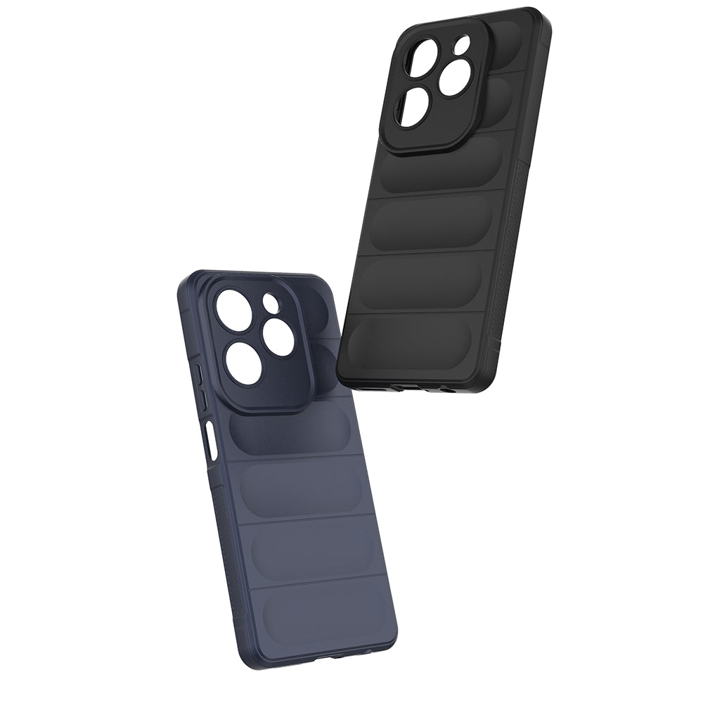 İnfinix Hot 40 Pro Kılıf Esnek TPU Oyuklu Arka Yüzey Tasarımlı Zore Etnik Silikon Kapak Siyah