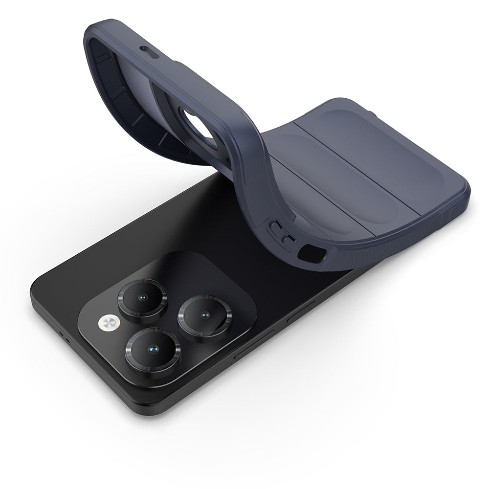 İnfinix Hot 40 Pro Kılıf Esnek TPU Oyuklu Arka Yüzey Tasarımlı Zore Etnik Silikon Kapak Siyah