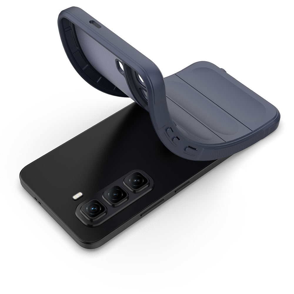 İnfinix Hot 50 4G Kılıf Esnek TPU Oyuklu Arka Yüzey Tasarımlı Zore Etnik Silikon Kapak Siyah