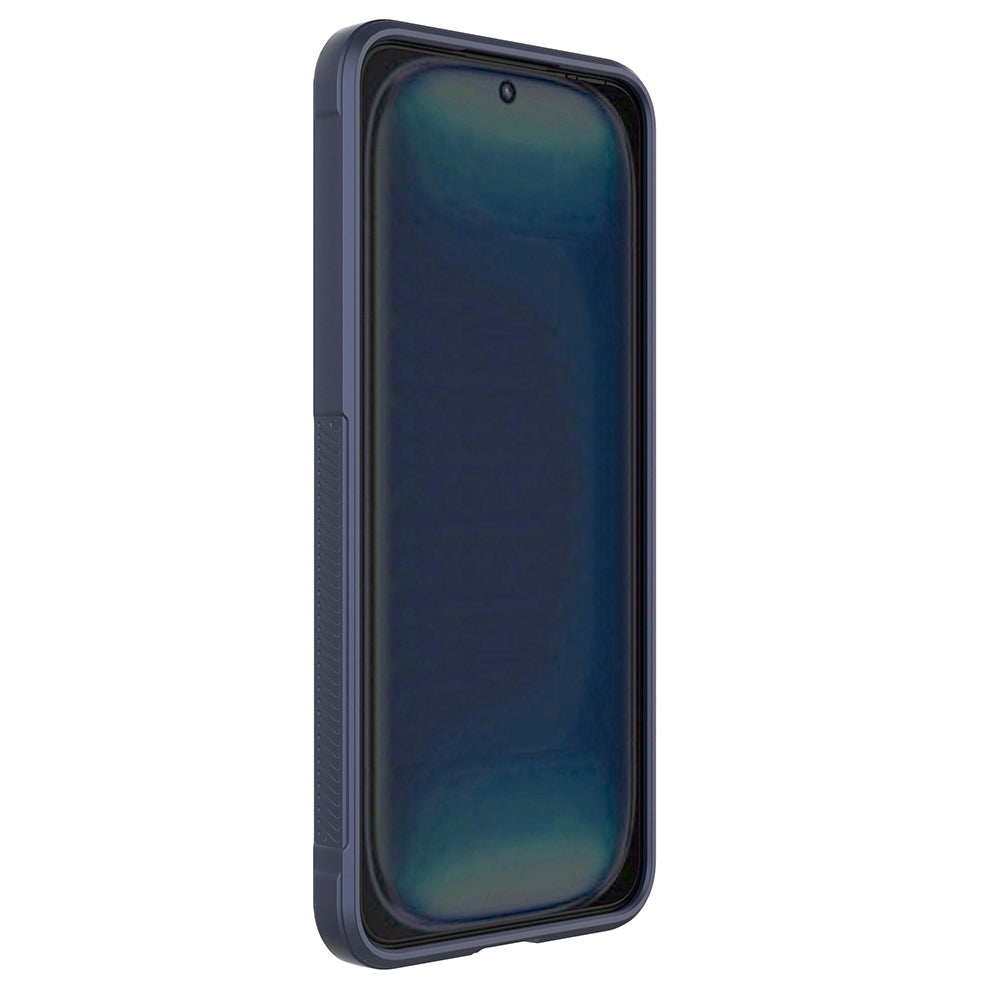 İnfinix Hot 50 Pro 4G Kılıf Esnek TPU Oyuklu Arka Yüzey Tasarımlı Zore Etnik Silikon Kapak Lacivert