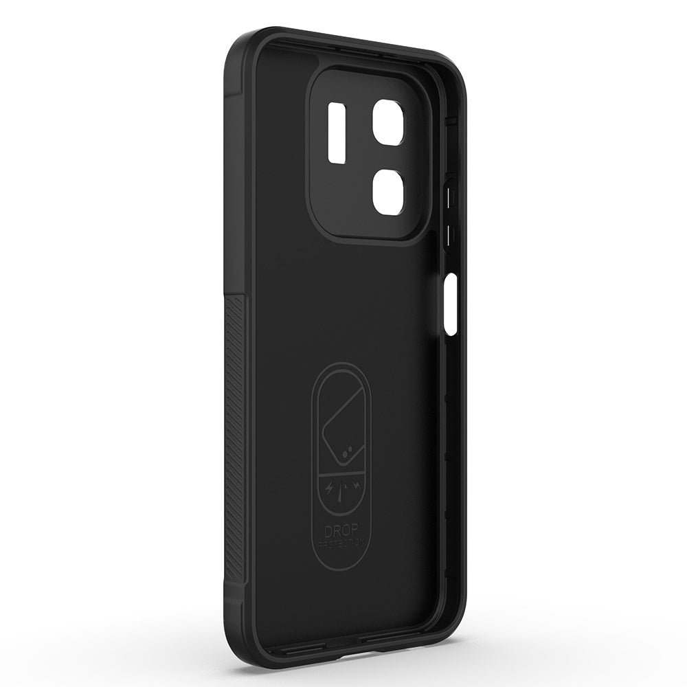 İnfinix Hot 50i 4G Kılıf Esnek TPU Oyuklu Arka Yüzey Tasarımlı Zore Etnik Silikon Kapak Koyu Yeşil