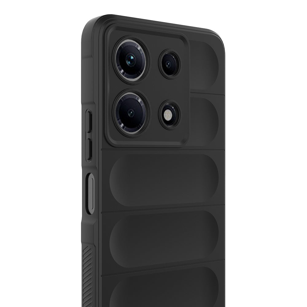 İnfinix Note 30 4G Kılıf Esnek TPU Oyuklu Arka Yüzey Tasarımlı Zore Etnik Silikon Kapak Siyah