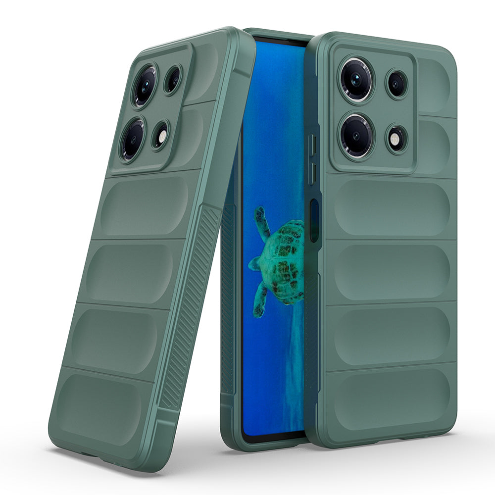 İnfinix Note 30 4G Kılıf Esnek TPU Oyuklu Arka Yüzey Tasarımlı Zore Etnik Silikon Kapak Lacivert