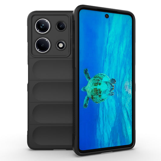 İnfinix Note 30 4G Kılıf Esnek TPU Oyuklu Arka Yüzey Tasarımlı Zore Etnik Silikon Kapak Siyah