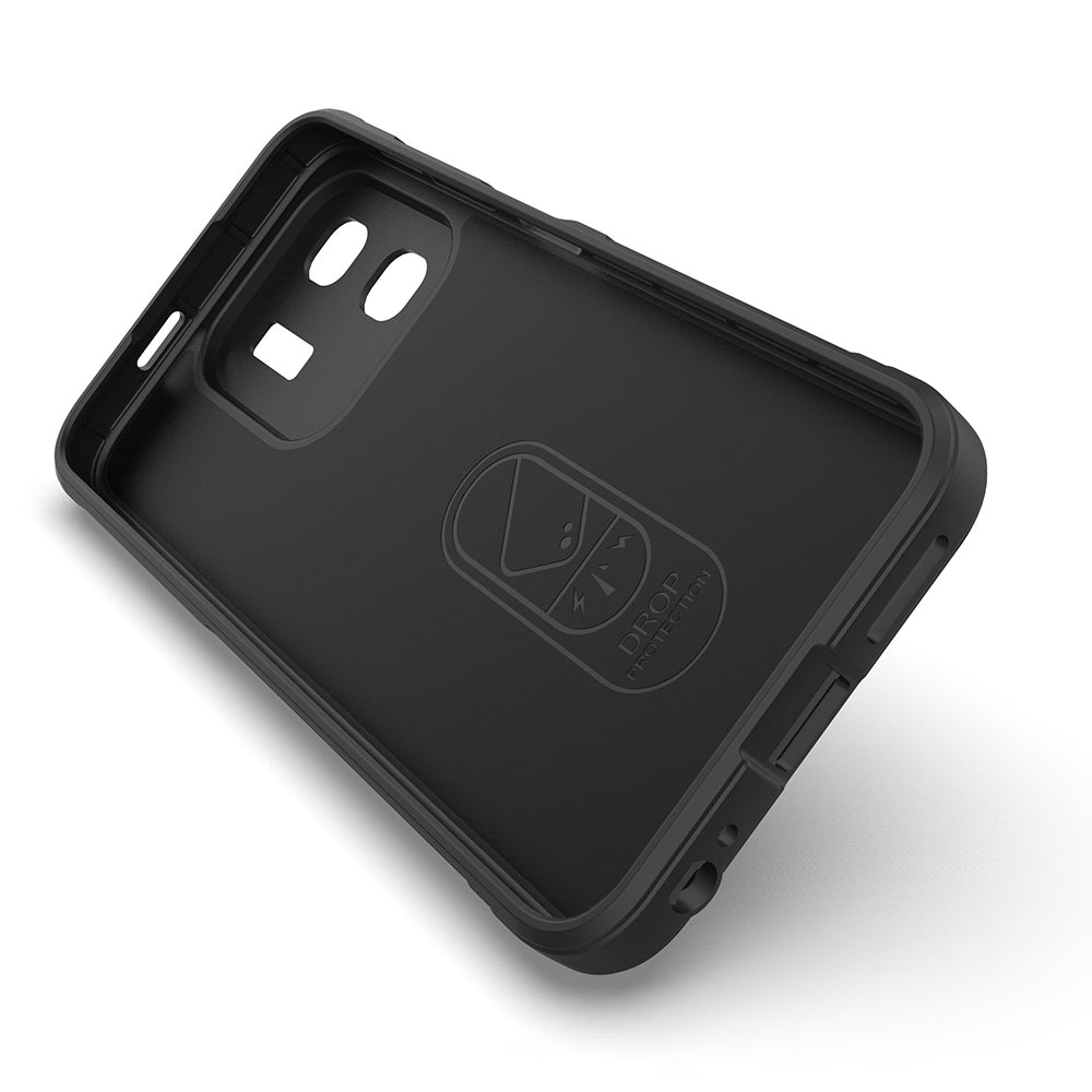 İnfinix Smart 9 Kılıf Esnek TPU Oyuklu Arka Yüzey Tasarımlı Zore Etnik Silikon Kapak Siyah