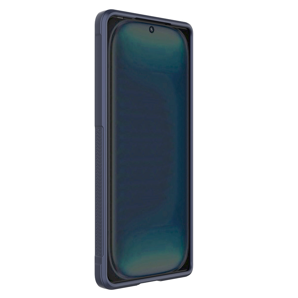 İnfinix Zero 40 5G Kılıf Esnek TPU Oyuklu Arka Yüzey Tasarımlı Zore Etnik Silikon Kapak Lacivert