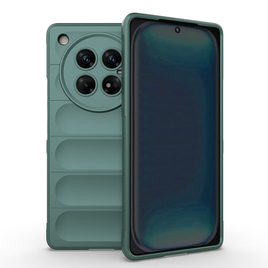 İnfinix Zero 40 5G Kılıf Esnek TPU Oyuklu Arka Yüzey Tasarımlı Zore Etnik Silikon Kapak Koyu Yeşil