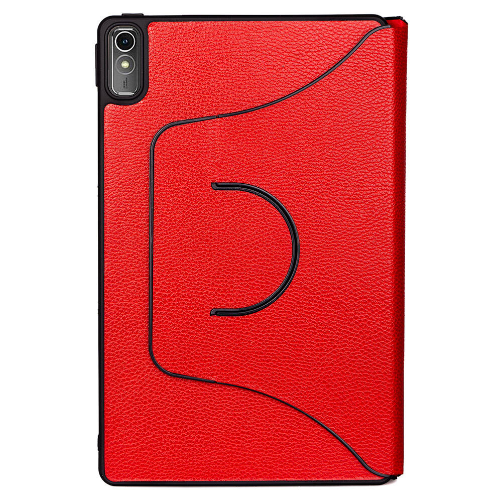 Lenovo Tab P11 11.5" (2.Nesil) Zore Fest Dönebilen Standlı Kılıf Kırmızı