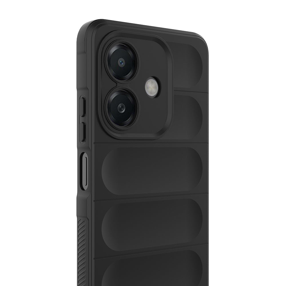 Oppo A3 Kılıf Esnek TPU Oyuklu Arka Yüzey Tasarımlı Zore Etnik Silikon Kapak Lacivert