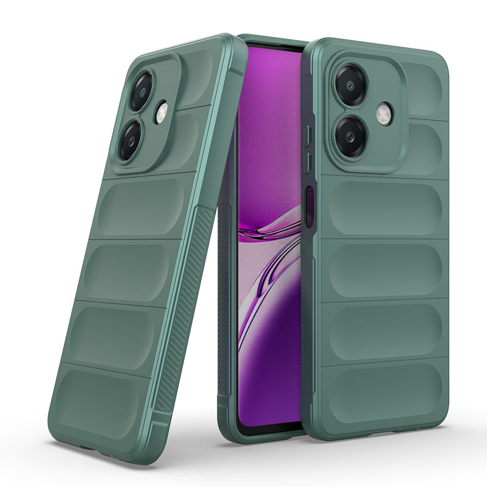 Oppo A3 Kılıf Esnek TPU Oyuklu Arka Yüzey Tasarımlı Zore Etnik Silikon Kapak Lacivert