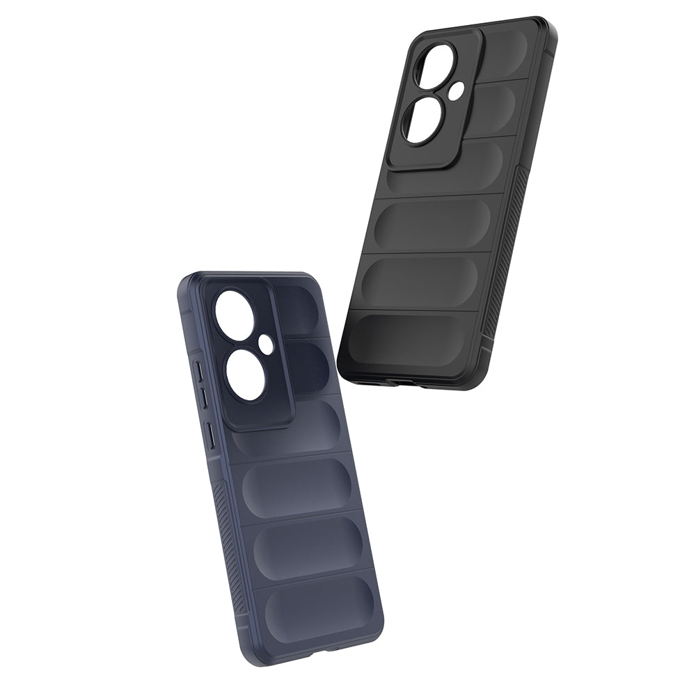 Oppo Reno 11F 5G Kılıf Esnek TPU Oyuklu Arka Yüzey Tasarımlı Zore Etnik Silikon Kapak Koyu Yeşil