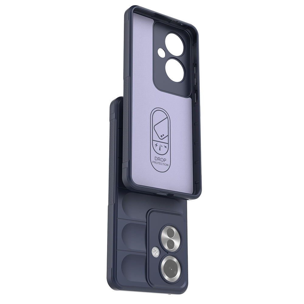 Oppo Reno 11F 5G Kılıf Esnek TPU Oyuklu Arka Yüzey Tasarımlı Zore Etnik Silikon Kapak Koyu Yeşil