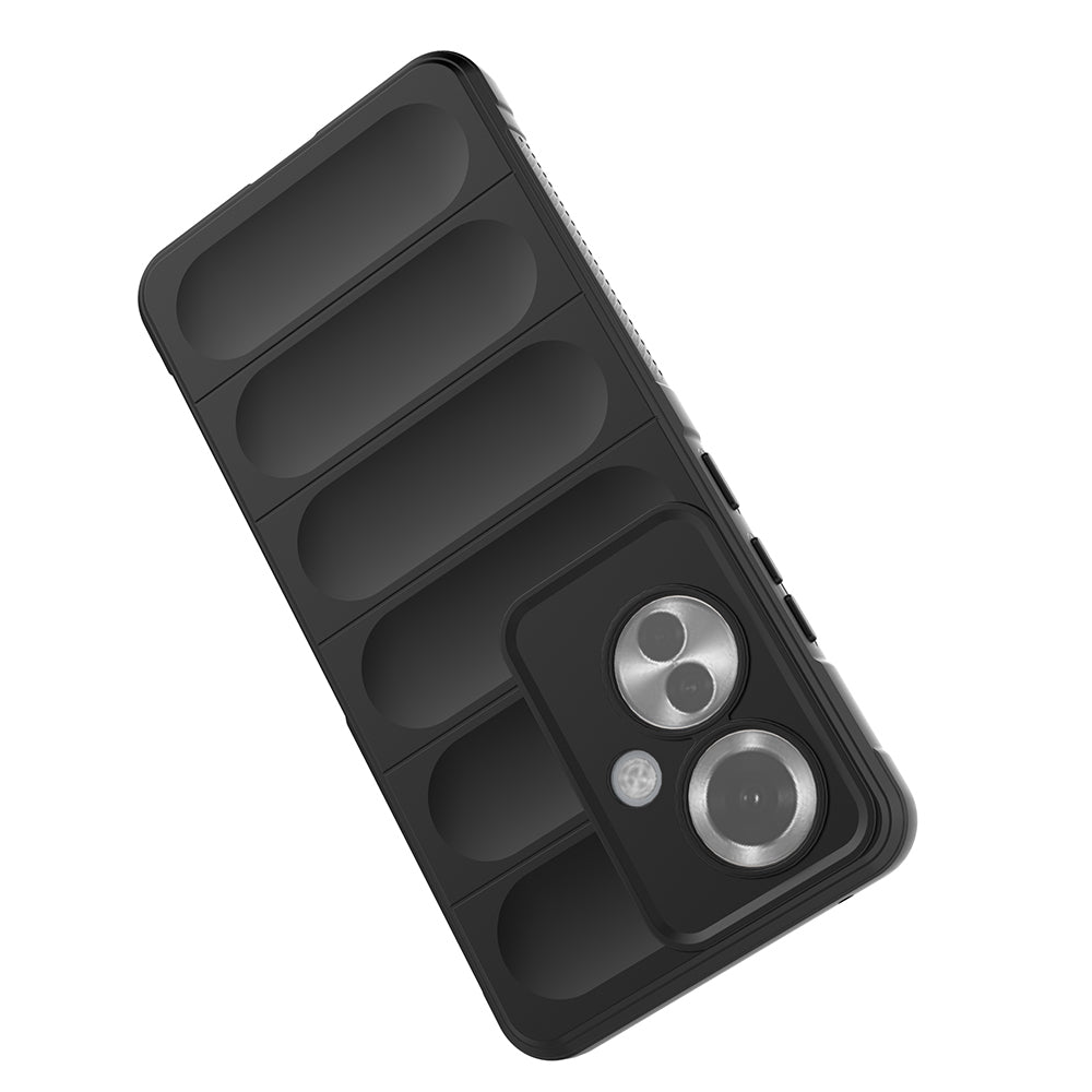 Oppo Reno 11F 5G Kılıf Esnek TPU Oyuklu Arka Yüzey Tasarımlı Zore Etnik Silikon Kapak Koyu Yeşil