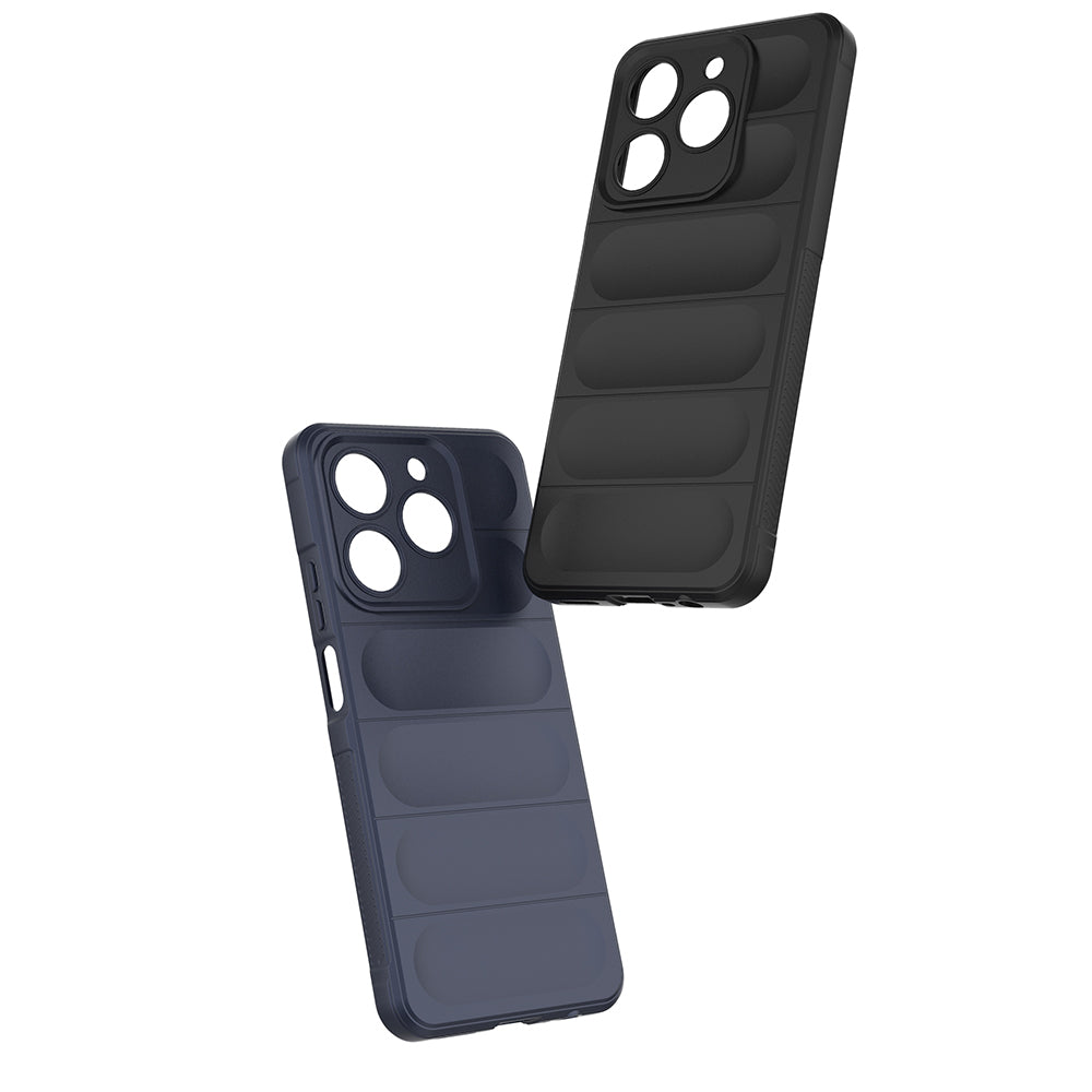 Realme C61 Kılıf Esnek TPU Oyuklu Arka Yüzey Tasarımlı Zore Etnik Silikon Kapak Siyah