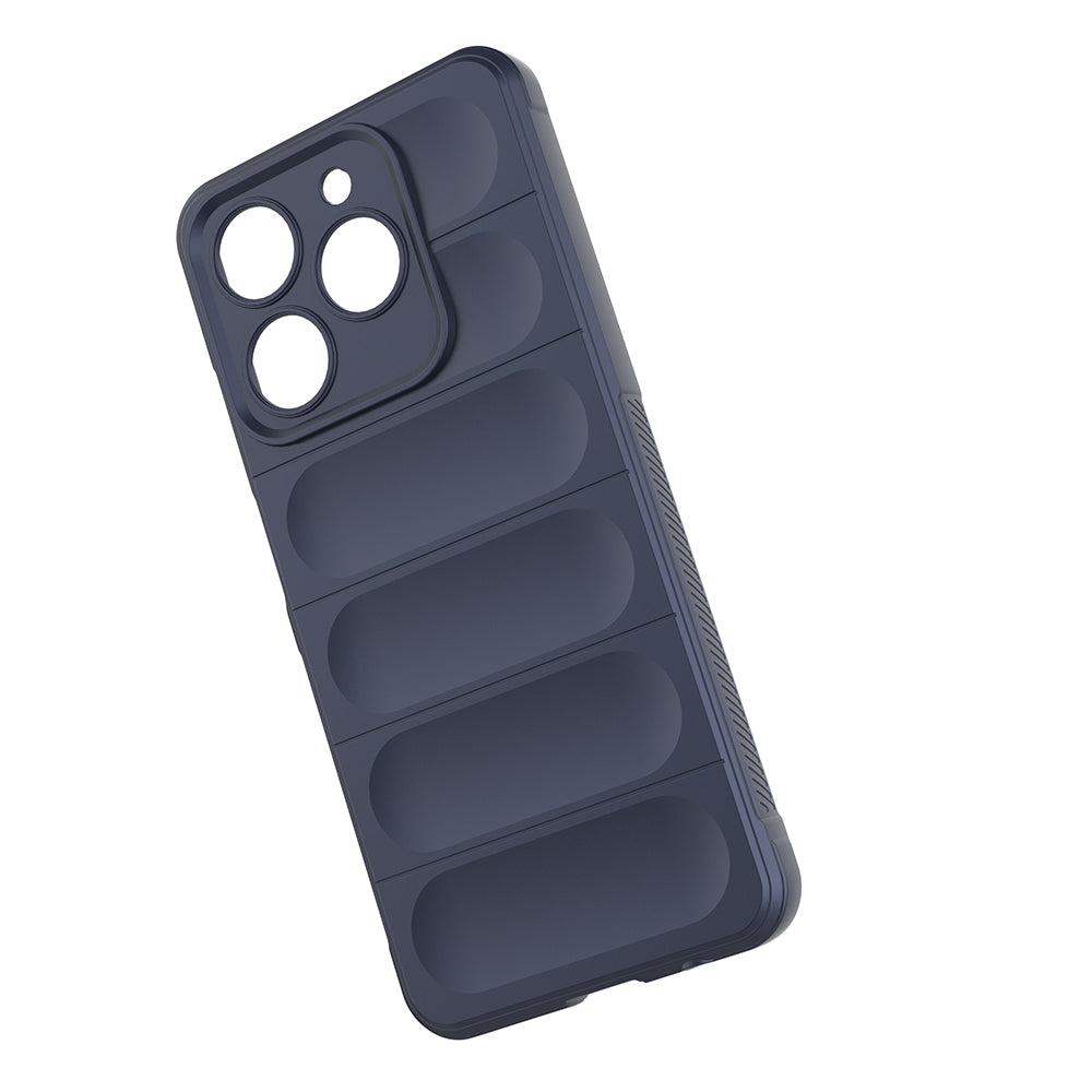 Realme C61 Kılıf Esnek TPU Oyuklu Arka Yüzey Tasarımlı Zore Etnik Silikon Kapak Koyu Yeşil